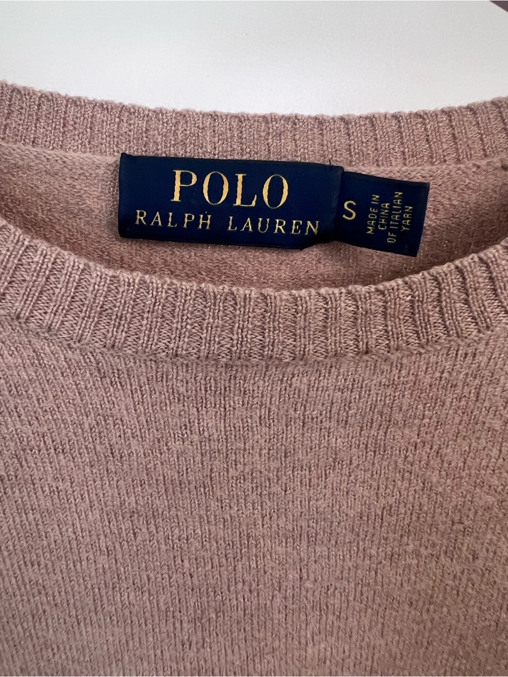 Polo Ralph Lauren Sweater Small Tan Crewneck Classic